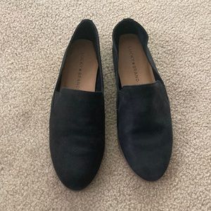 Lucky Brand black leather flats